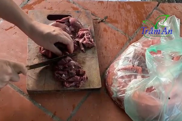 Thái thức ăn cho ba ba